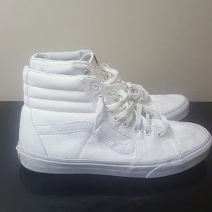 MENS SK8 HIGH TOP VANS, WHITE SIZE 11